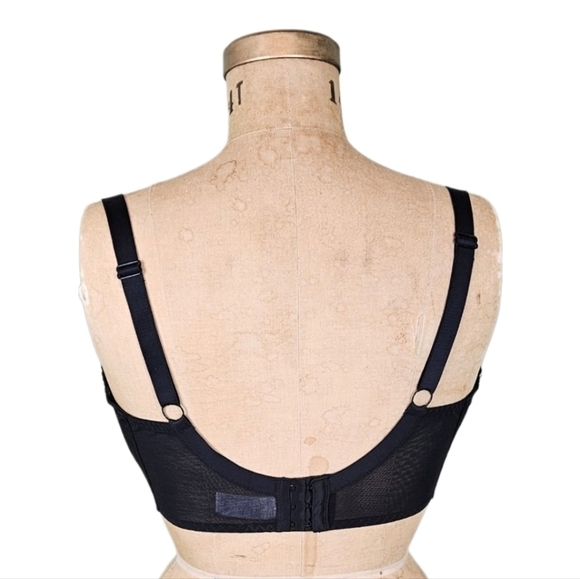NWOT Curvy Kate Lifestyle Plunge Black Mesh Minimalist Unlined Bra 36M 36(10D) - Picture 8 of 10